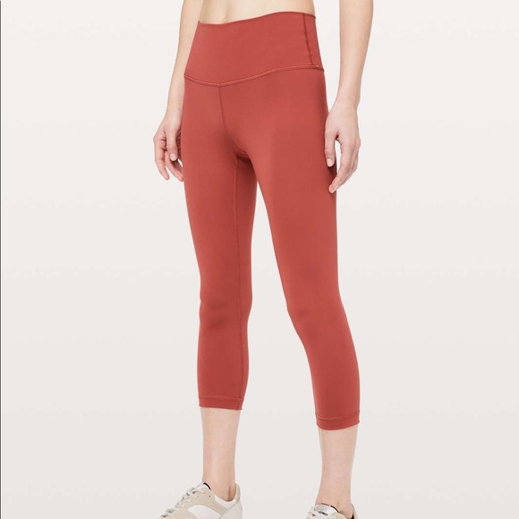 lululemon athletica Pants - Lululemon Wunder Under Crop 21" - Brick Rose